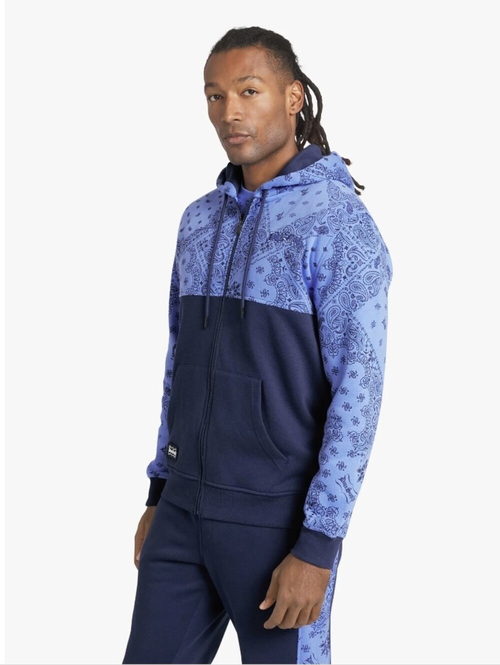 Dogg Supply Blue Bandana Sweat Suit Jogger Pant Hoodie Outfit Men's